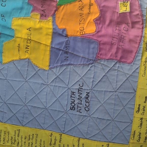 Quilted Patchwork African Map - Picture 8 of 9